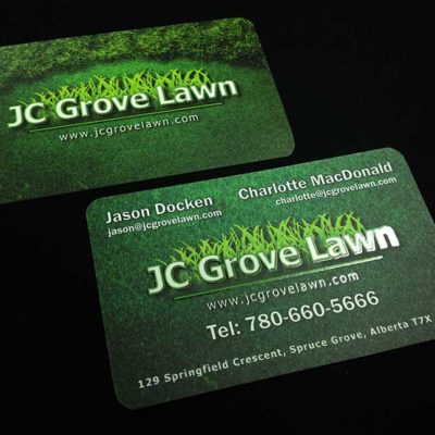 JC Grove Lawn Business Card Design