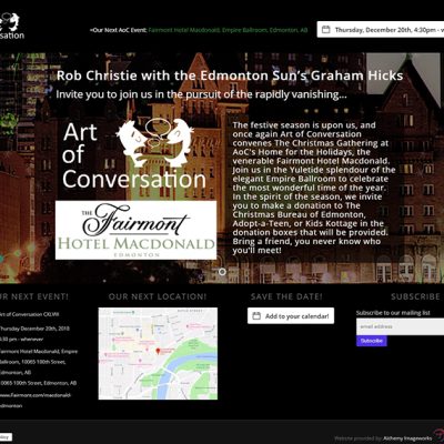 The Art of Conversation Website Layout